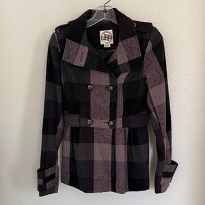 Plaid Double-Breasted Women's Jacket